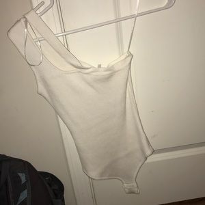One shoulder strappy bodysuit